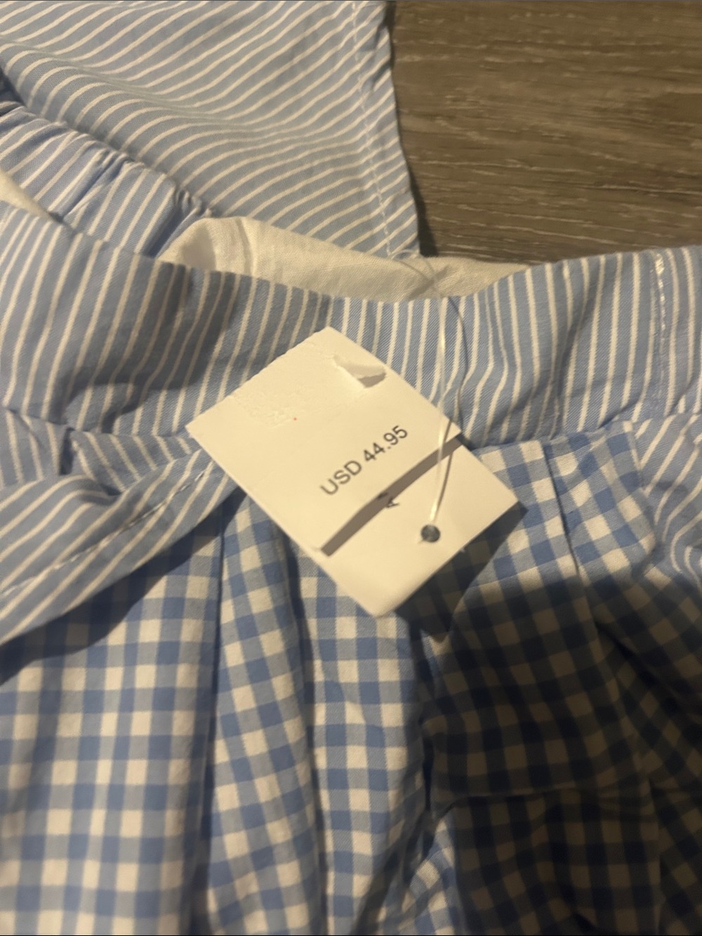 Light Blue Gingham A-Line Women’s Skirt - Unbranded - Picture 5 of 5